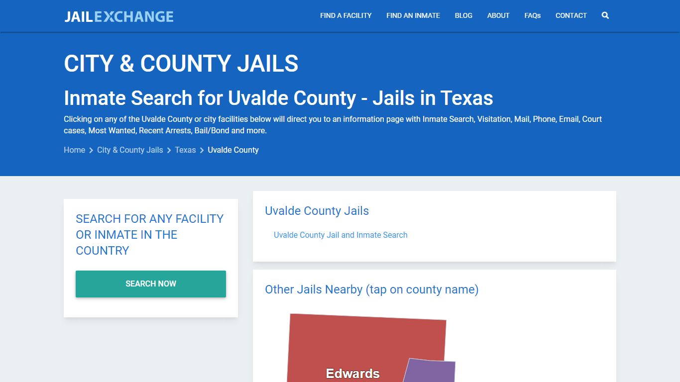 Inmate Search for Uvalde County | Jails in Texas - Jail Exchange